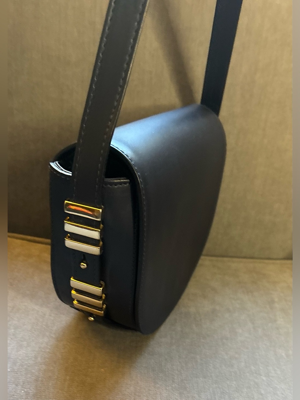 A. Bellucci Dark Navy Leather Crossbody Saddlebag GUC - Beautiful leather*** - Picture 5 of 13